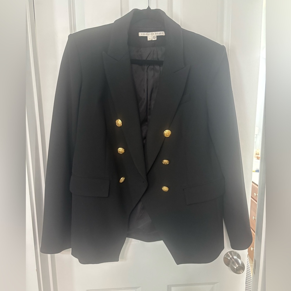 Veronica Beard Black Miller Dickey Jacket - Size 16